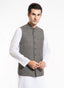 2240-00220-020-5-016 L-Waist Coat Worsted Tweed Wool Rich Grey Winter 1