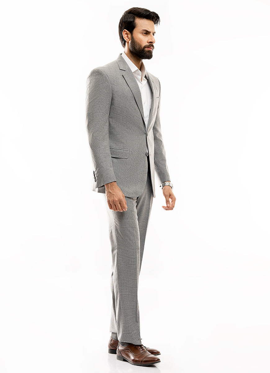 Self Check-Grey,Poly Viscose Classic Suit