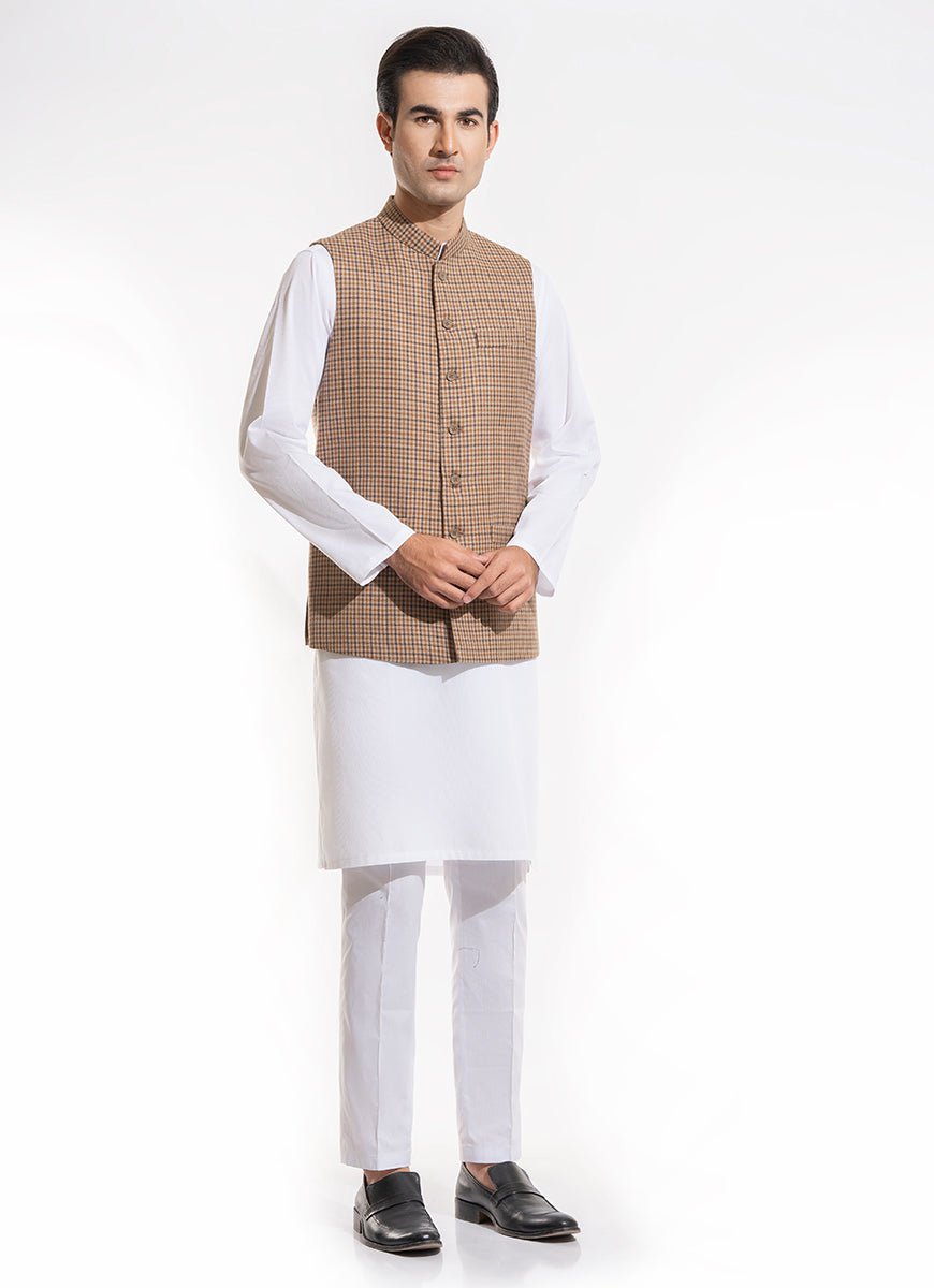 2240-00220-130-5-019 L-Waist Coat Worsted Tweed Wool Rich Multi Winter 2