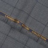 Big Checks Glen Plaid-Carbon Grey, S 100 Pure Wool, Bellini Suiting Fabric