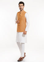 2240-00220-040-3-002 L-Waist Coat Worsted Tweed Wool Rich Brown Winter 2