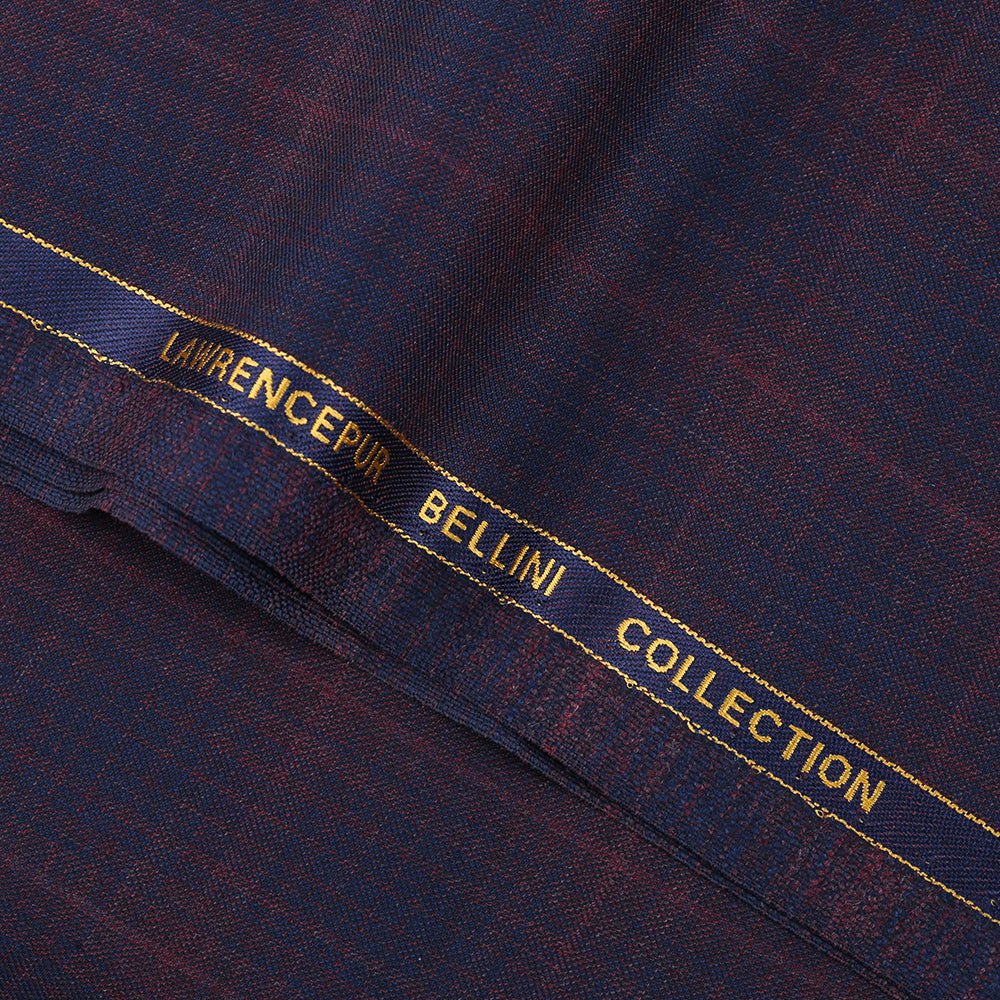 Navy Abstract Checks, S 100 Pure Wool, Bellini Suiting Fabric