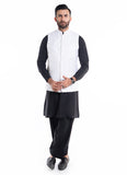 Textured White, Kashghar Classic Waist Coat