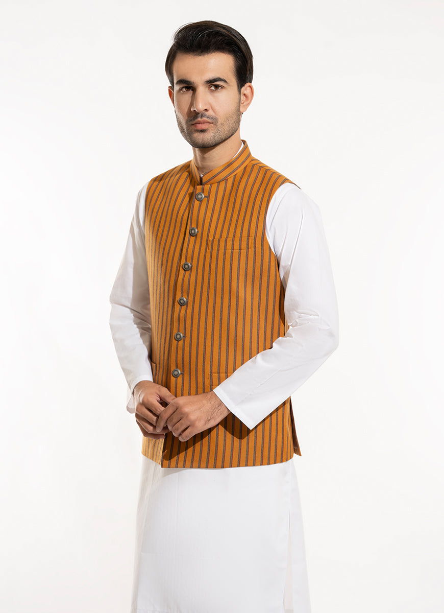 2240-00220-080-3-000 L-Waist Coat Worsted Tweed Wool Rich Pink Winter 3