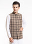 2240-00220-040-5-034 L-Waist Coat Worsted Tweed Wool Rich Brown Winter 1