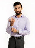 Textured-Light Purple, Cotton Rich Charlie Formal Shirt