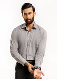 Plain-Grey, Cotton Rich Charlie Formal Shirt