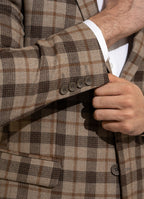 2210-00220-040-5-034 L-Jacket Worsted Tweed Wool Rich Brown Winter 2