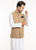 2240-00220-040-0-010 L-Waist Coat Worsted Tweed Wool Rich Brown Winter 1