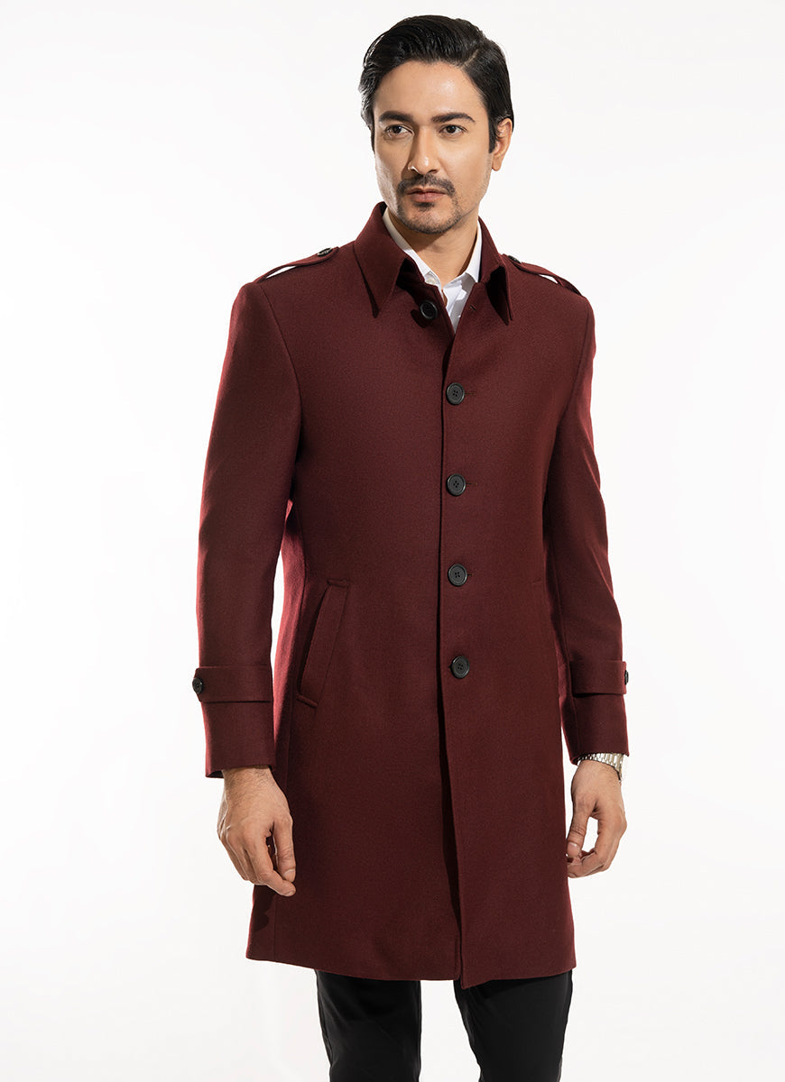 2230-00220-070-0-000  Worsted Tweed Wool Rich Maroon Winter 1 Main image