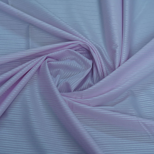 Light Pink Self Stripes Supreme Shirting Fabric