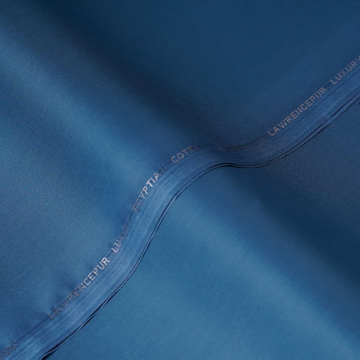 Plain Admiral Blue Luxury Egyptian Cotton Shalwar Kameez Fabric