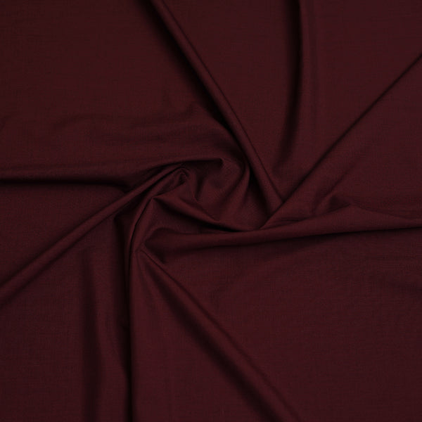 Dark Maroon Plain Lyla Wool Blend Women's Fabric