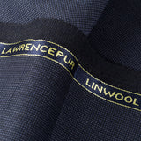 Plain Midnight Blue Linwool Fabric