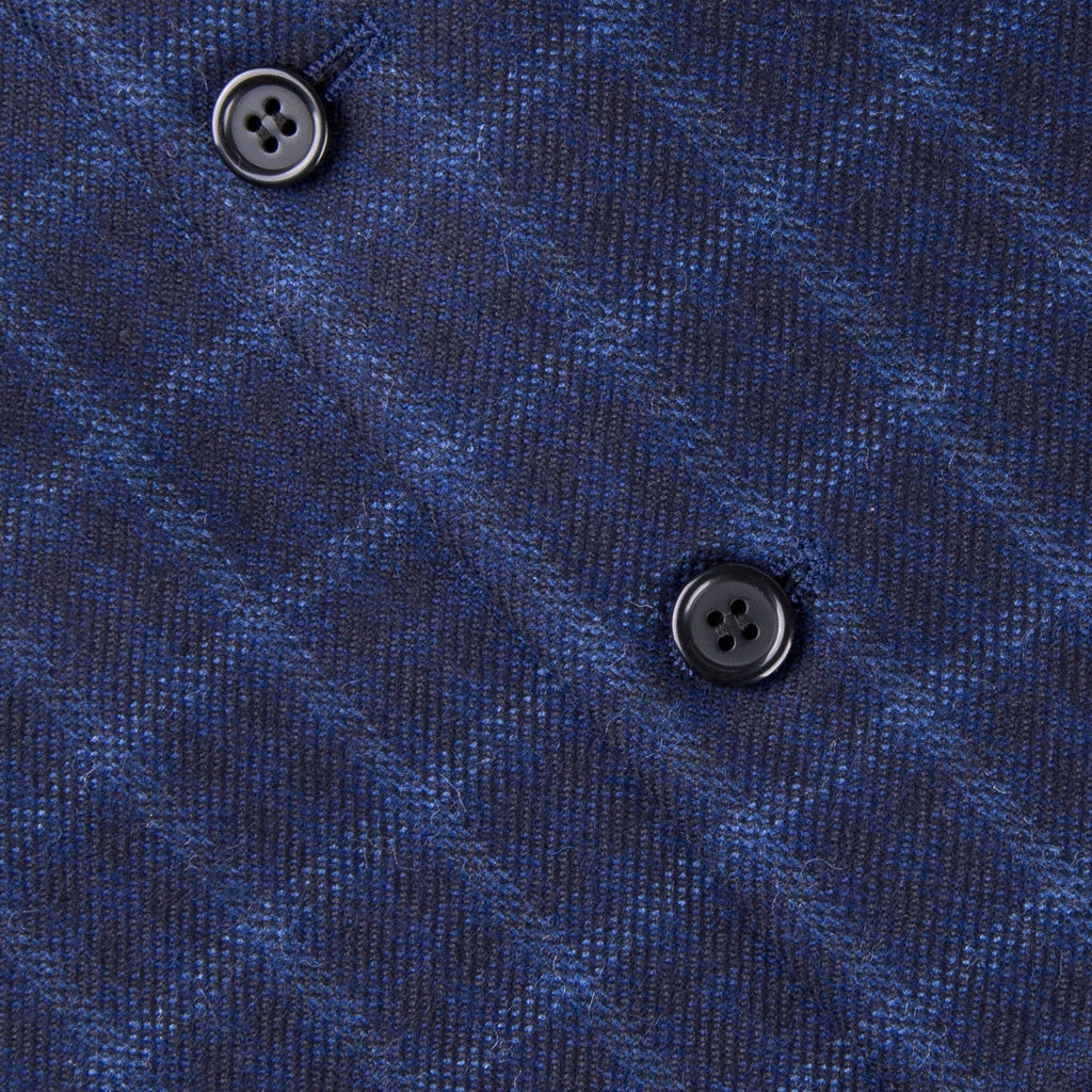 Worsted Tweed Blue Checks - Winter Waist Coat