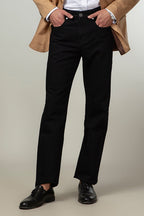 Black Straight Fit Rigid Denim Jeans