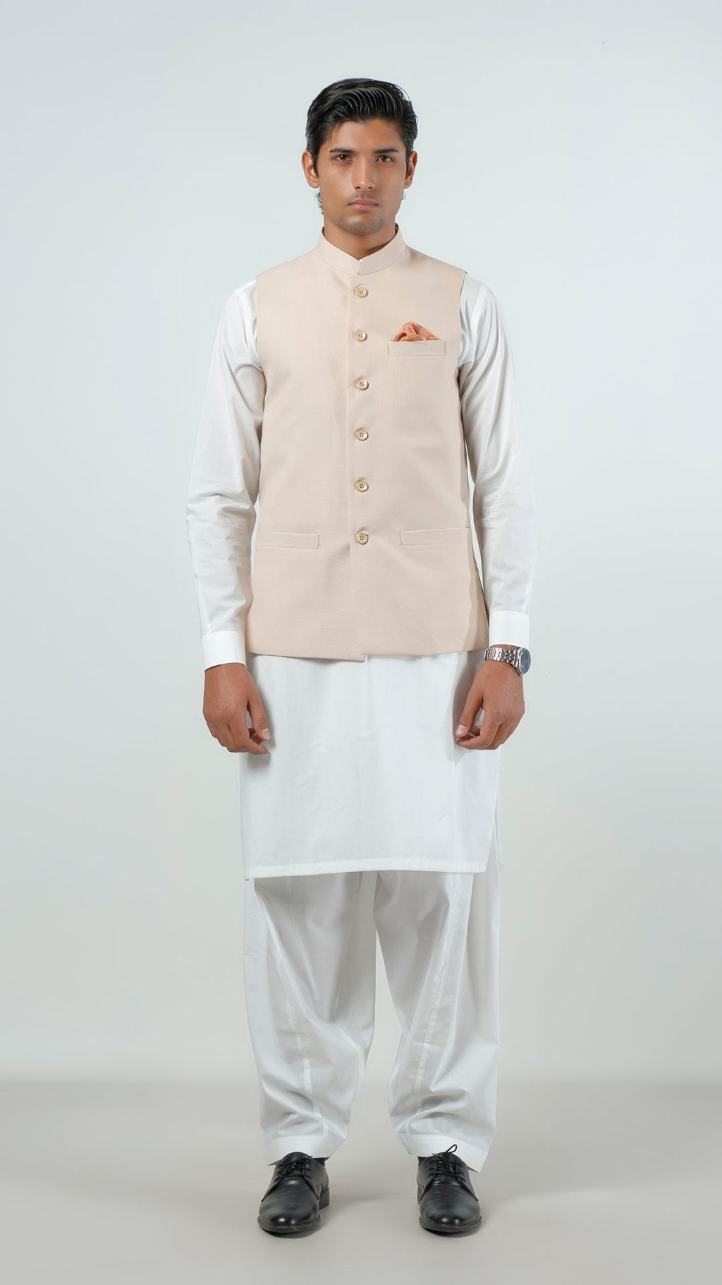 Waist Coat - Lyla Light Brown Plain