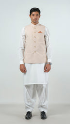 Waist Coat - Lyla Light Brown Plain
