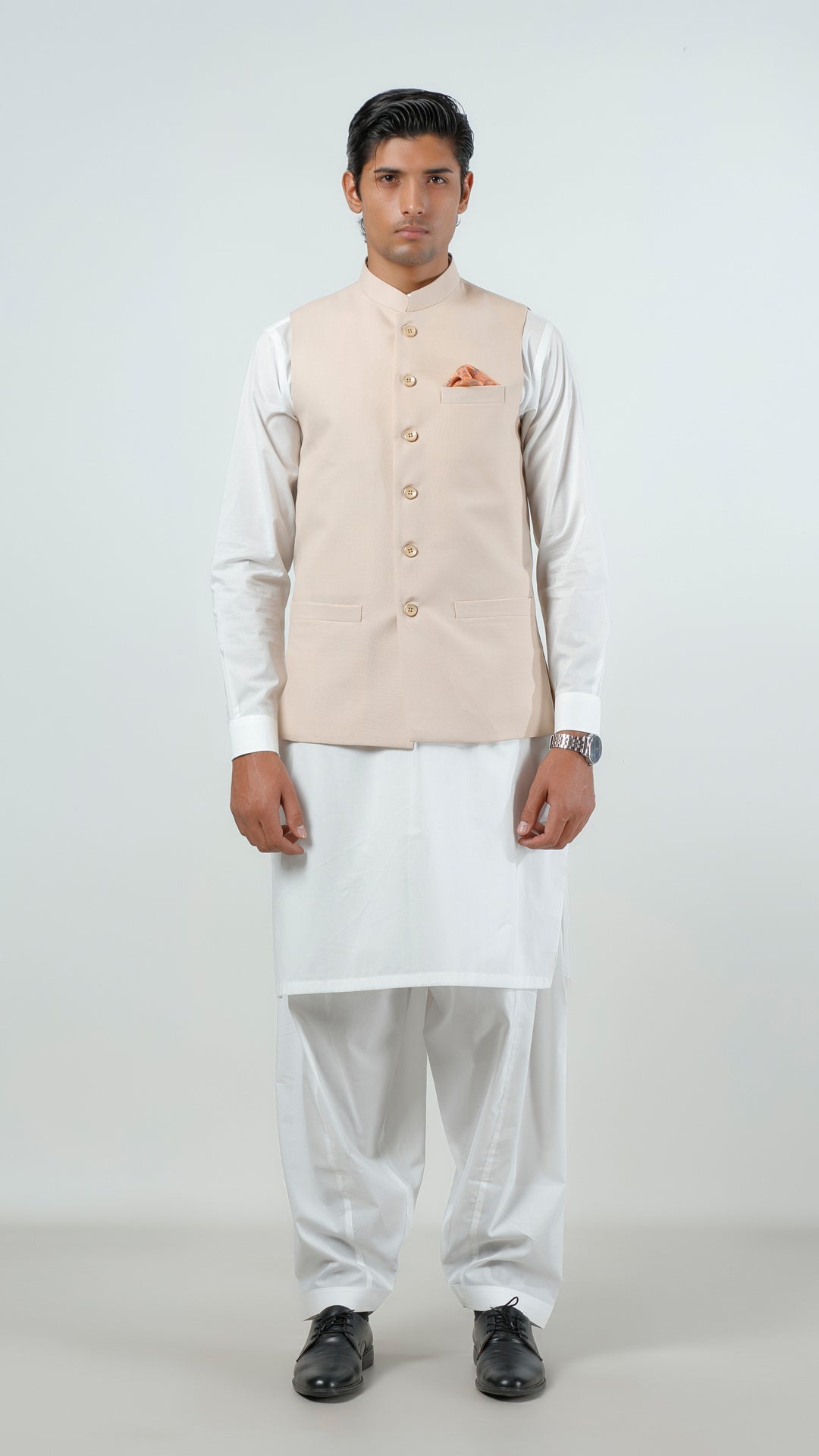 Waist Coat - Lyla Light Brown Plain