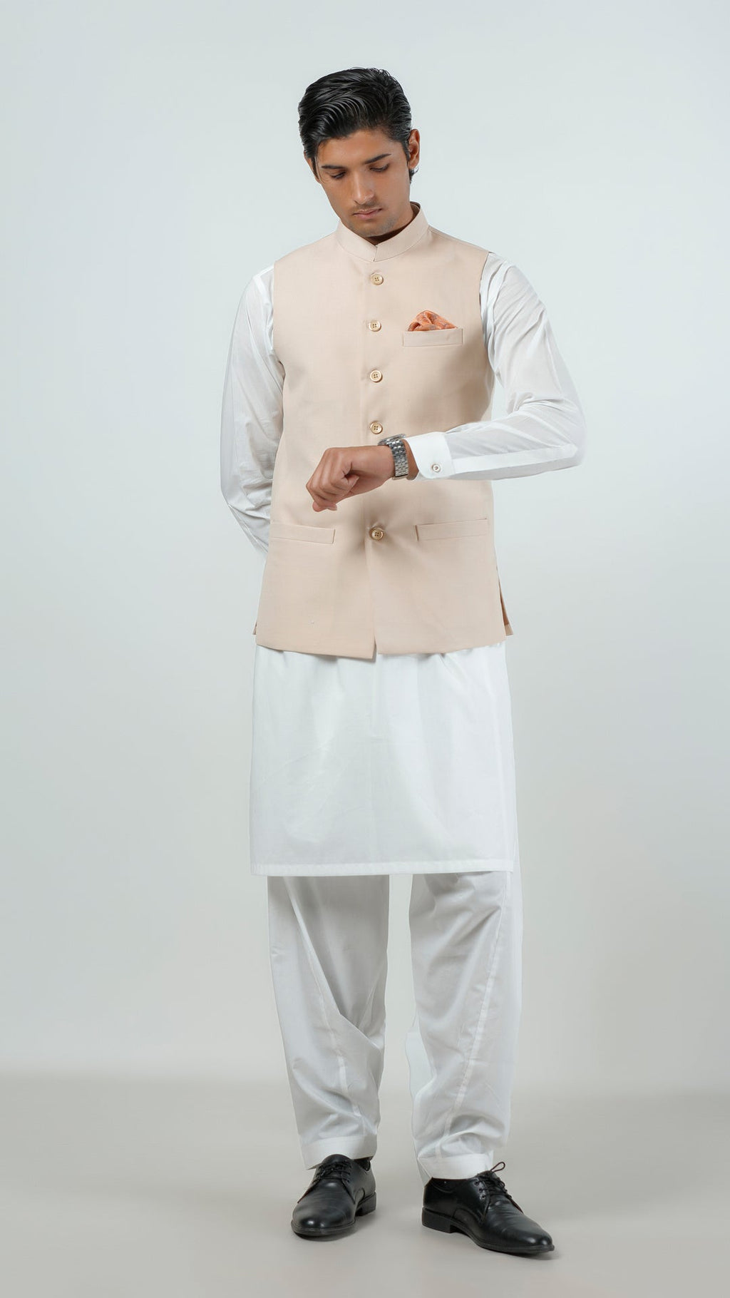 Waist Coat - Lyla Light Brown Plain
