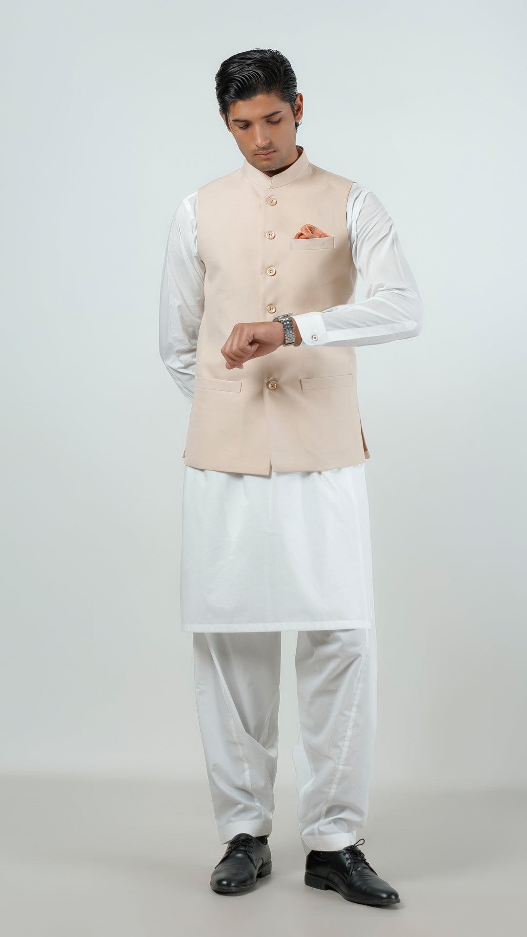 Waist Coat - Lyla Light Brown Plain