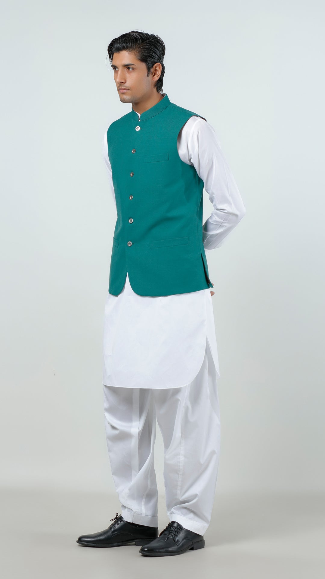 Waist Coat - Lyla Deep Green Plain