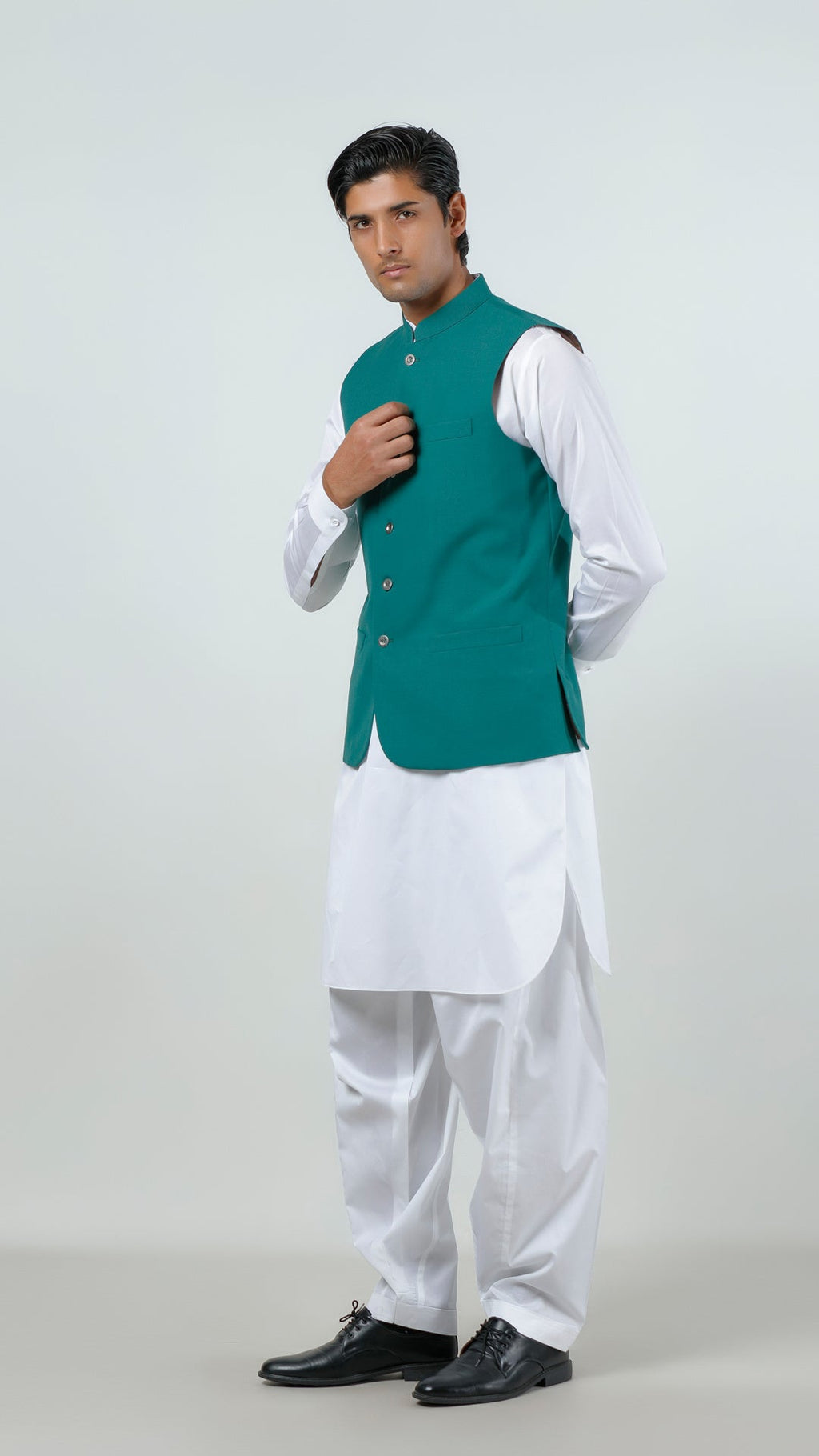 Waist Coat - Lyla Deep Green Plain
