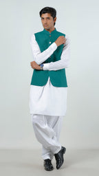 Waist Coat - Lyla Deep Green Plain