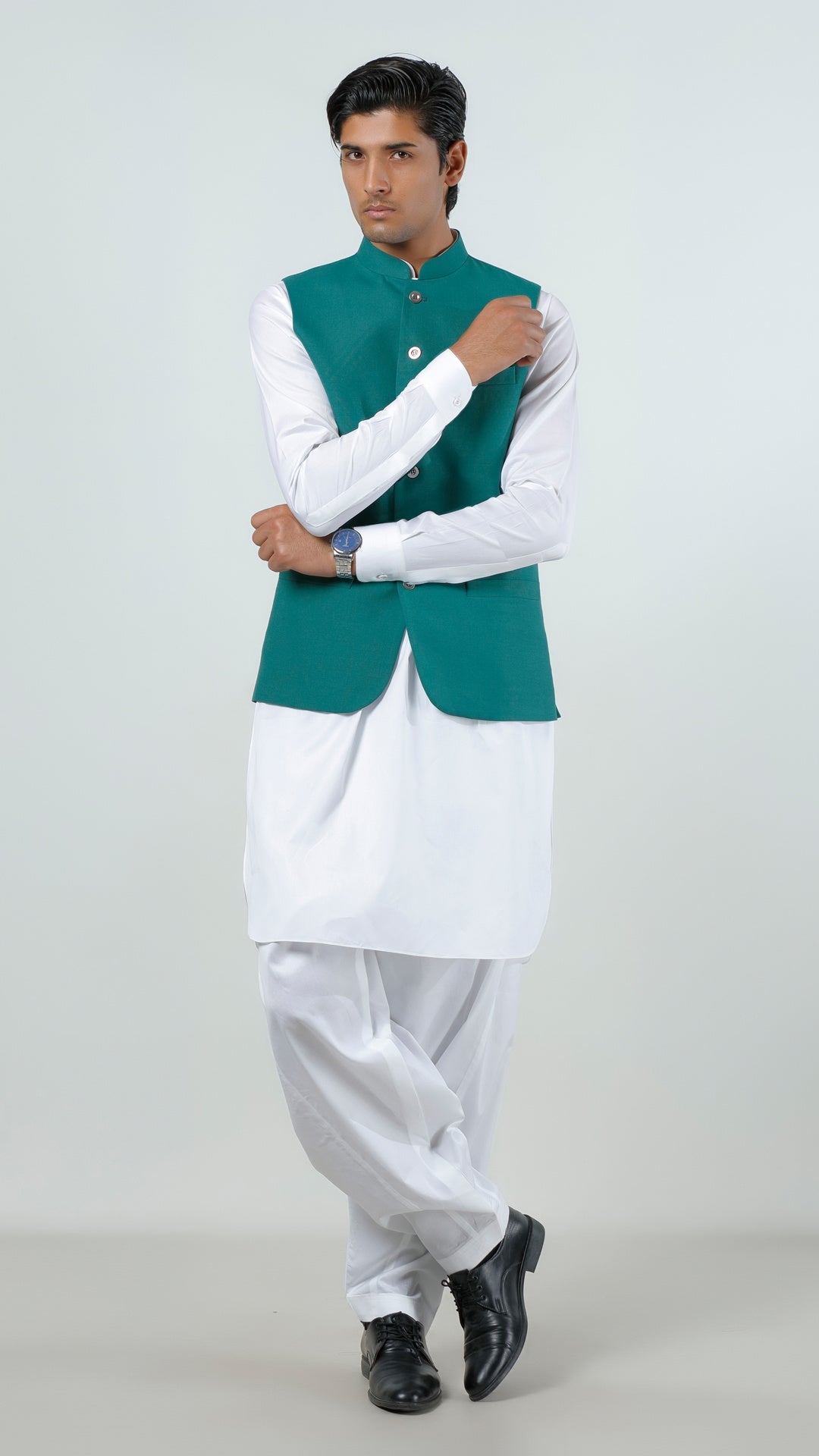 Waist Coat - Lyla Deep Green Plain