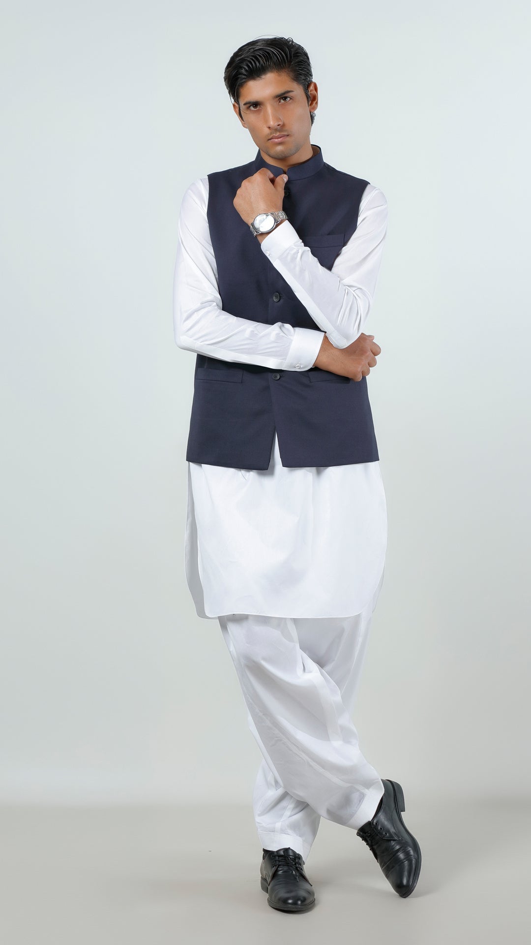 Waist Coat - Dedum Blue Plain Secondary image