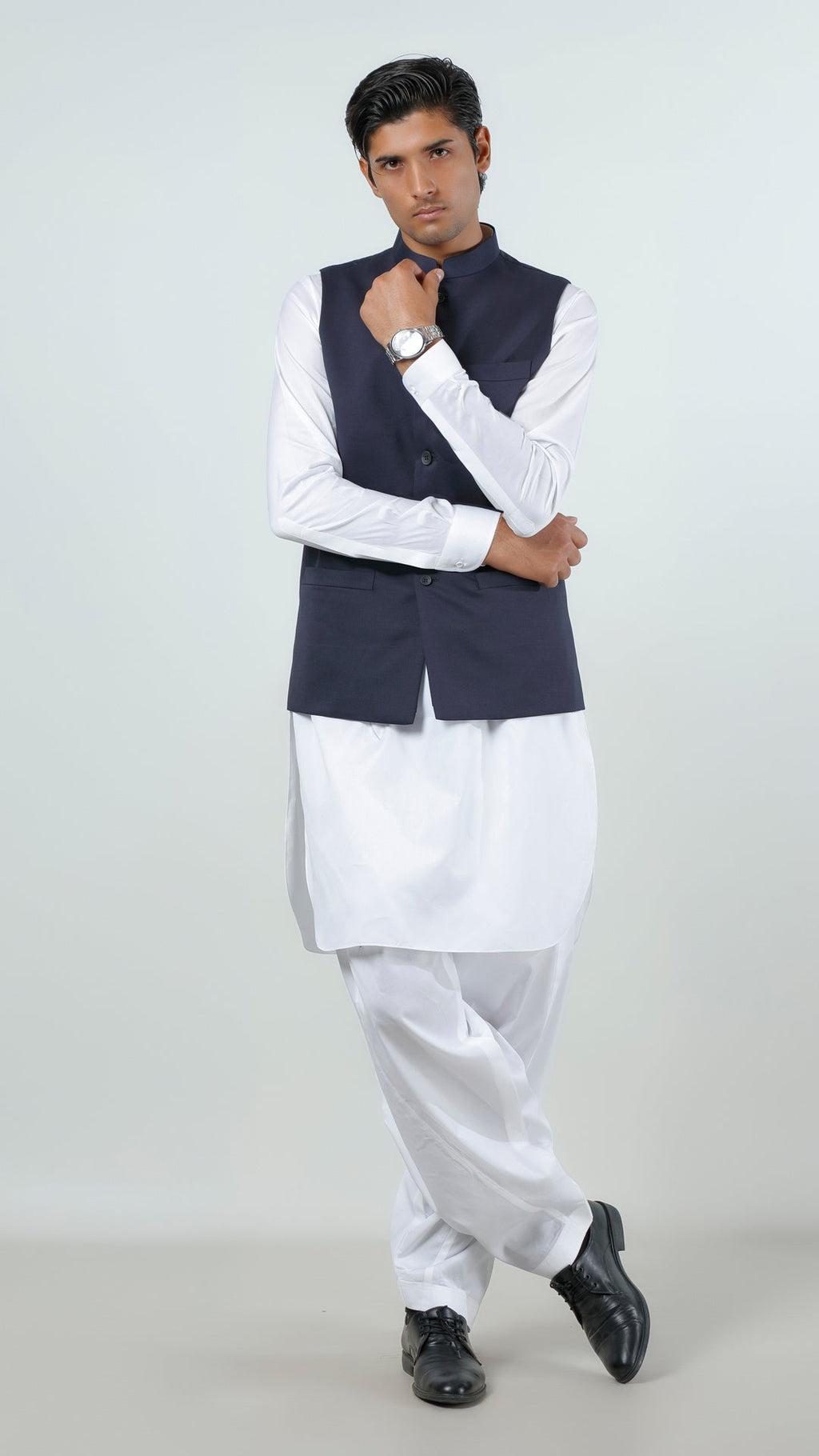 Waist Coat - Dedum Blue Plain