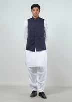 Waist Coat - Dedum Blue Plain
