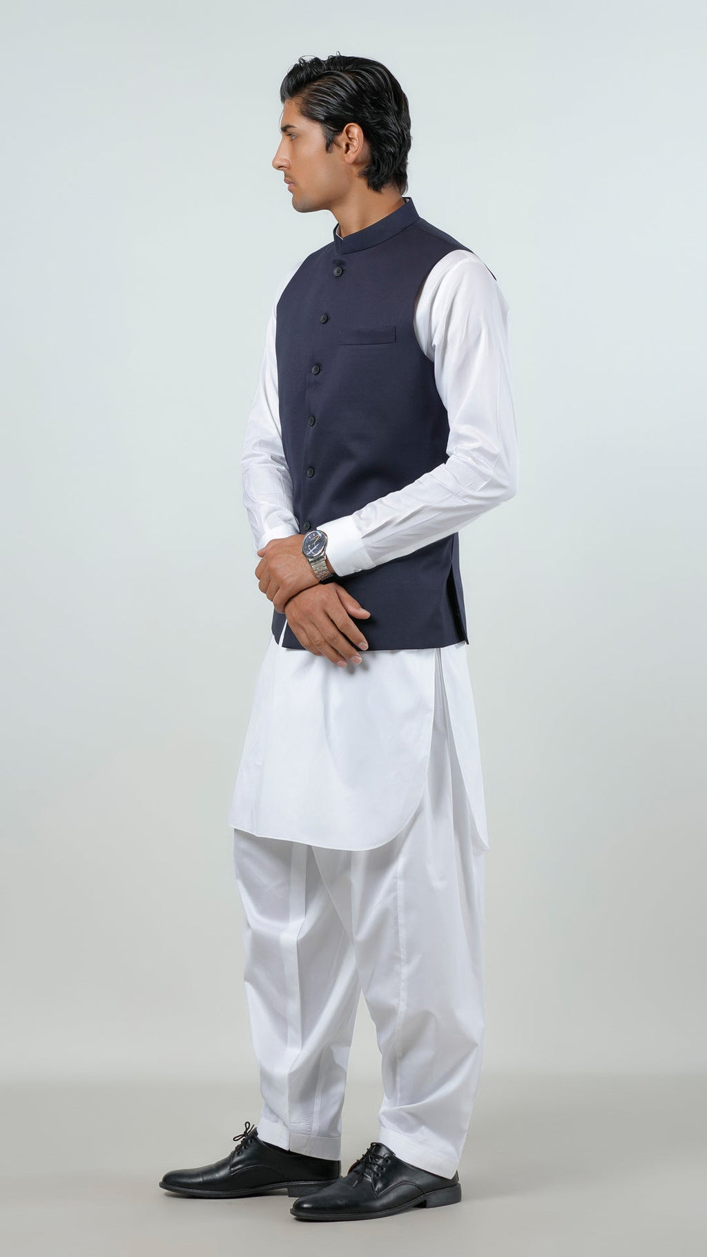 Waist Coat - Dedum Blue Plain