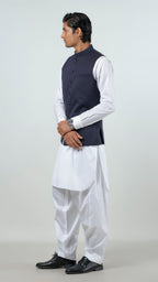 Waist Coat - Dedum Blue Plain
