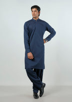 Plain Navy Blue Luxury Egyptian Cotton Shalwar Kameez