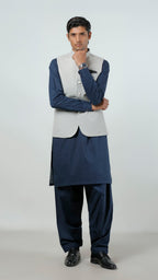 Waist Coat - Lyla Light Grey Plain