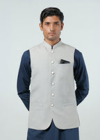 Waist Coat - Lyla Light Grey Plain