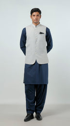 Waist Coat - Lyla Light Grey Plain