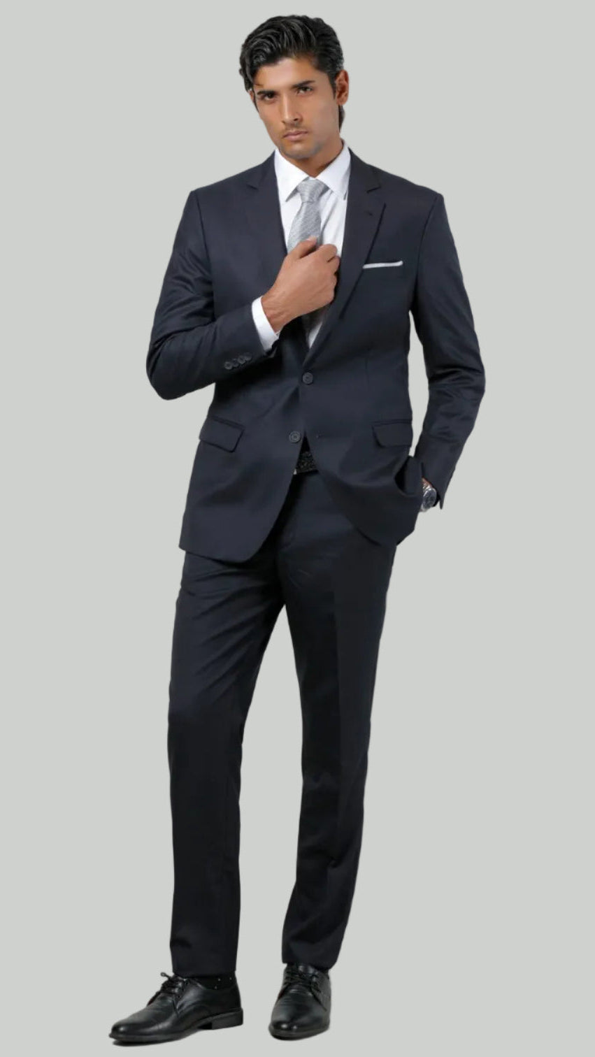 Florence Blue Plain Formal 2 Piece Suit
