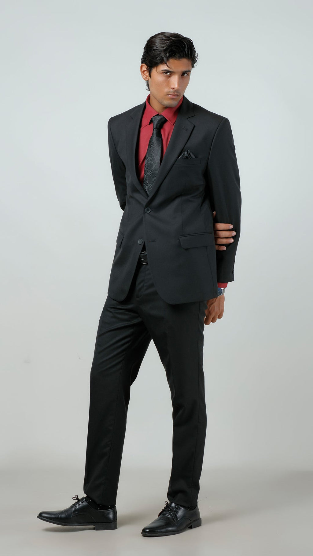 Florence Black Plain Formal 2 Piece Suit