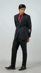 Florence Black Plain Formal 2 Piece Suit