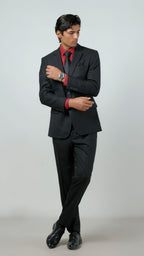 Florence Black Plain Formal 2 Piece Suit