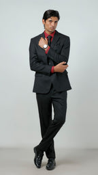 Florence Black Plain Formal 2 Piece Suit
