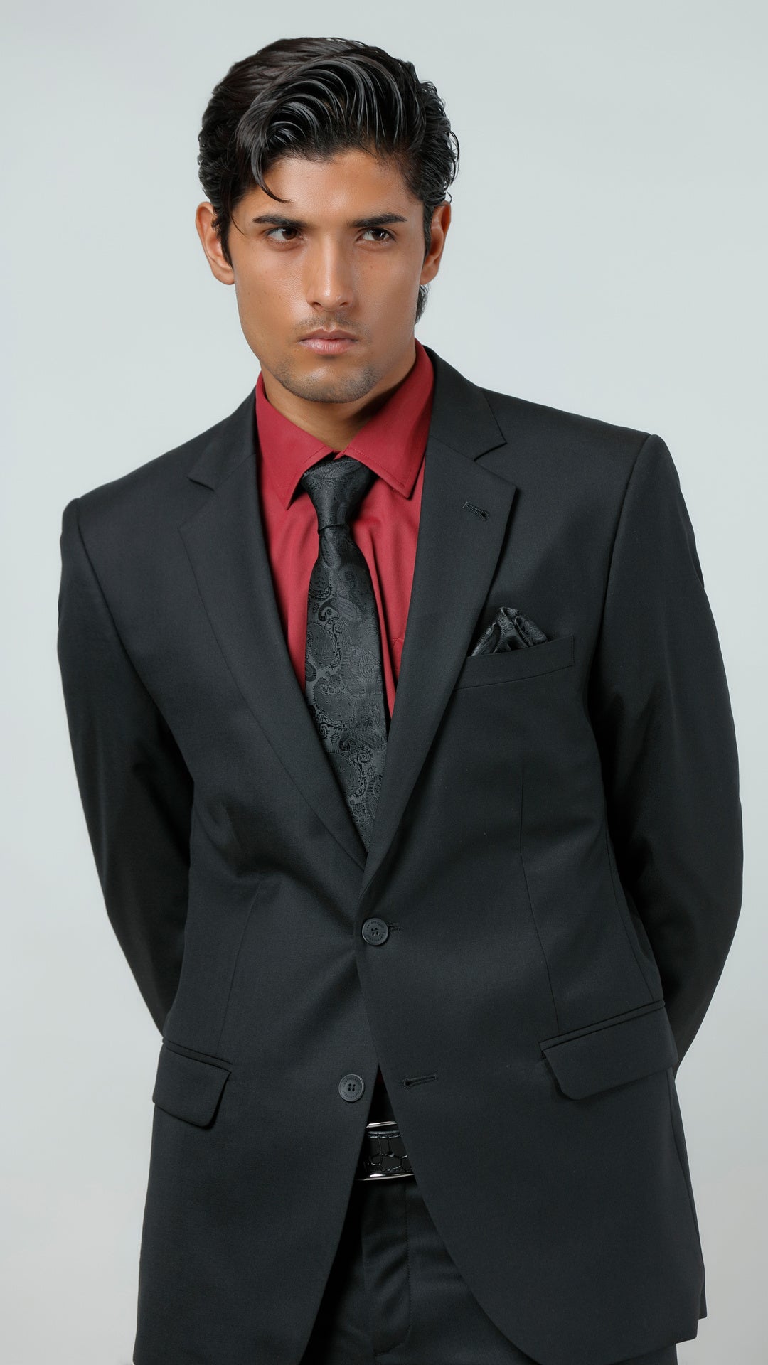 Florence Black Plain Formal 2 Piece Suit Secondary image