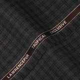 Windowpane Mini Checks-Dark Grey, Wool Blend, Tropical Exclusive Suiting Fabric