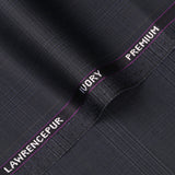 Big Checks-Charcoal Grey, Ivory Premium Wool Rich Suiting Fabric