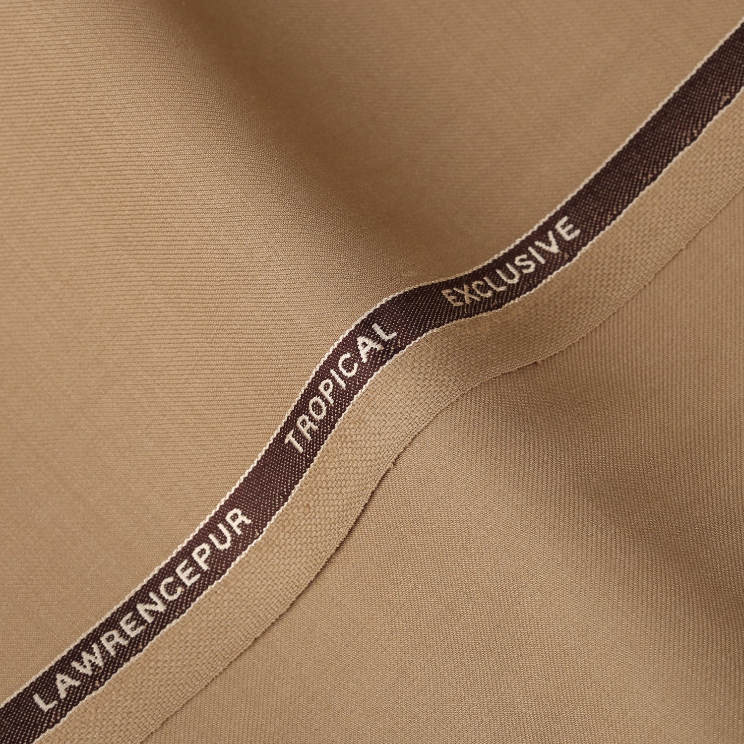 Plain Light Brown, Wool Blend, Tropical Exclusive Suiting Fabric