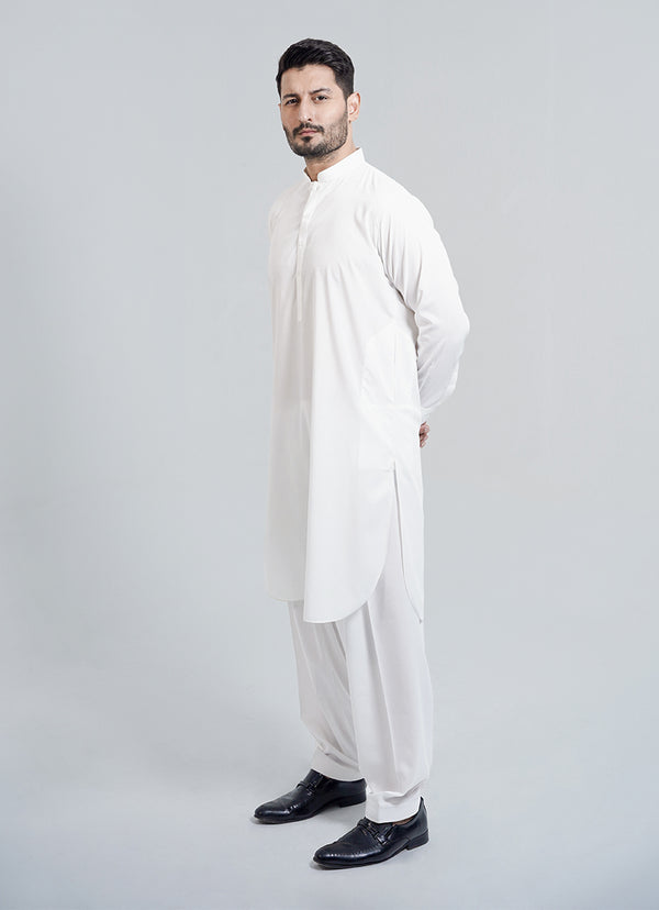 Shalwar Kameez - Grenada Off White Plain