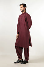 Shalwar Kameez - Signature PV Maroon Plain