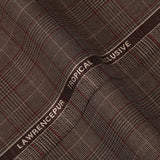 Glen Plaid Checks-Caramel Brown, Wool Blend, Tropical Exclusive Suiting Fabric